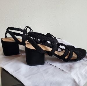 Verali Priscilla Black Micro Suede Heel